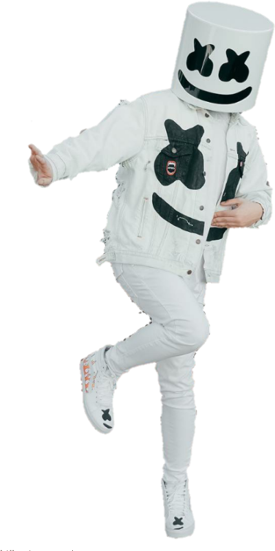 Marshmello D J White Outfit Action Pose