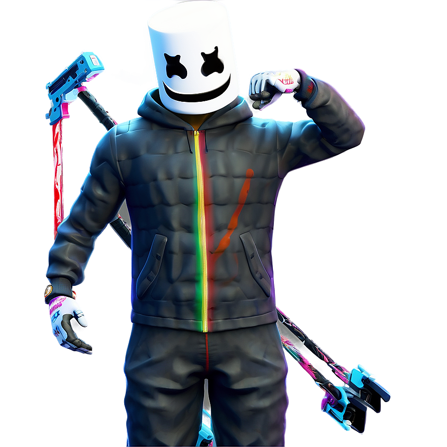 Marshmello Fortnite Collaboration PNG 06252024 PNG image with a transparent background, free high-resolution download