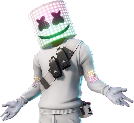 Fortnite Marshmello Skin Sticker By Meli - Marshmello Fortnite Extended Set, HD Png Download PNG with transparent background