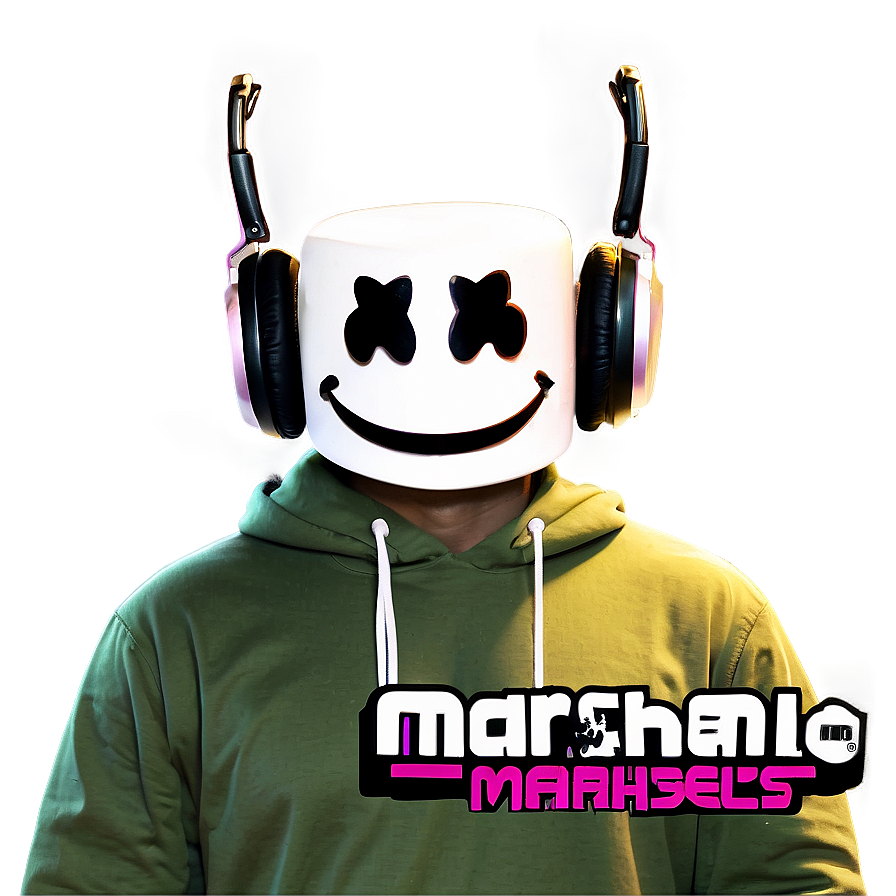 Marshmello Mask With Headphones Png 06282024