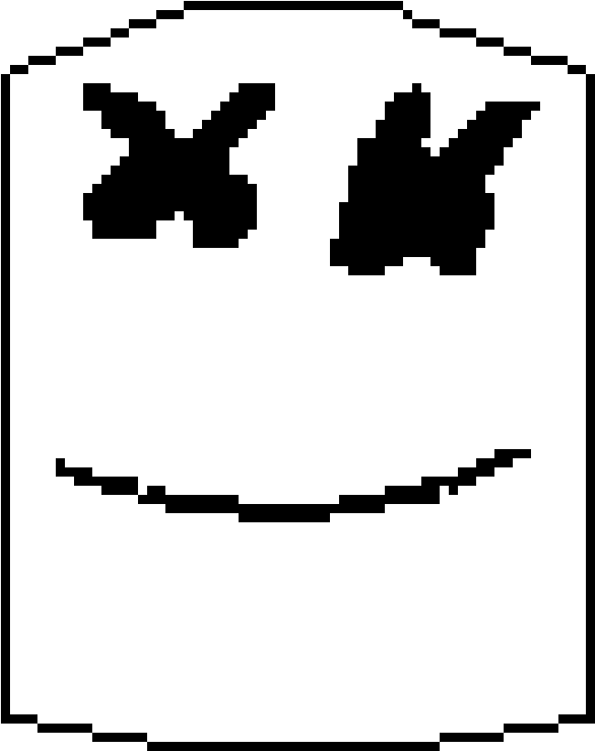 Marshmello Pixel Black Cat Png - King Boo Sprite Png, Transparent Png PNG with transparent background