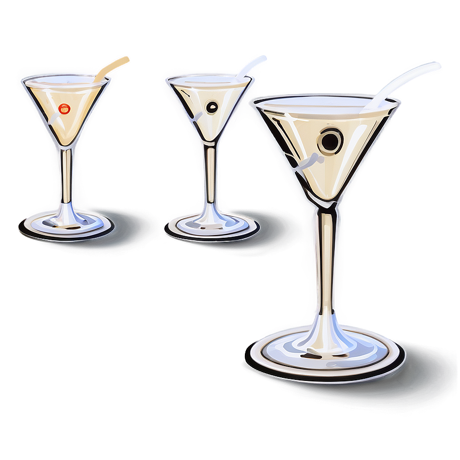 Martini Art Deco Style Png Sai72