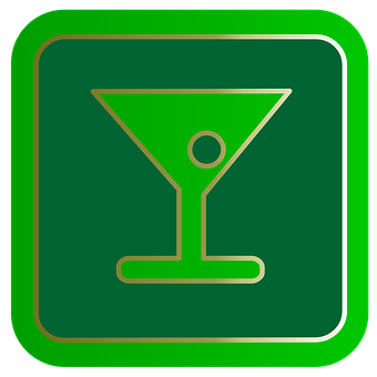 Martini Glass Icon Green PNG image with a transparent background, free high-resolution download