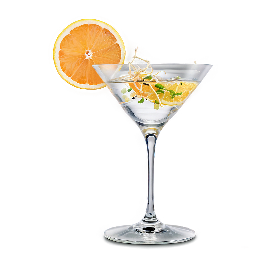 Martini With Citrus Zest Png 17