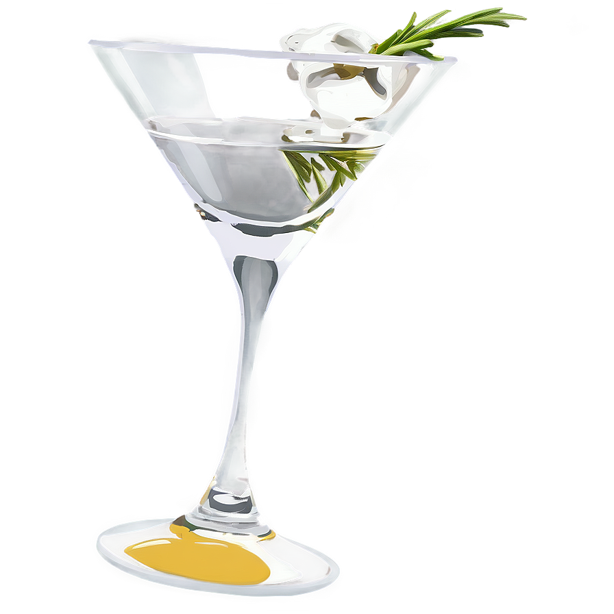 Martini With Rosemary Garnish Png 40