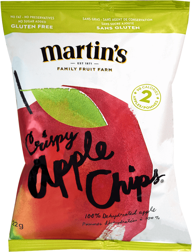 Martins Crispy Apple Chips Package