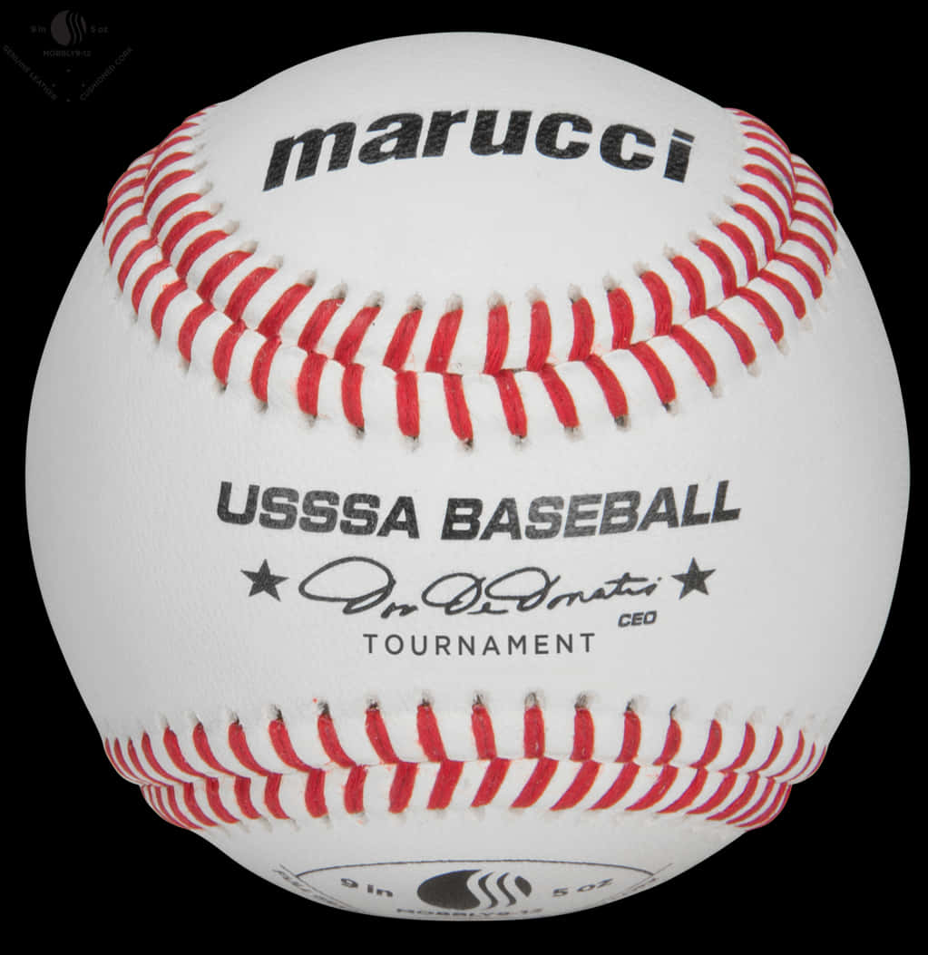 Marucci U S S S A Baseball Tournament Ball PNG with transparent background