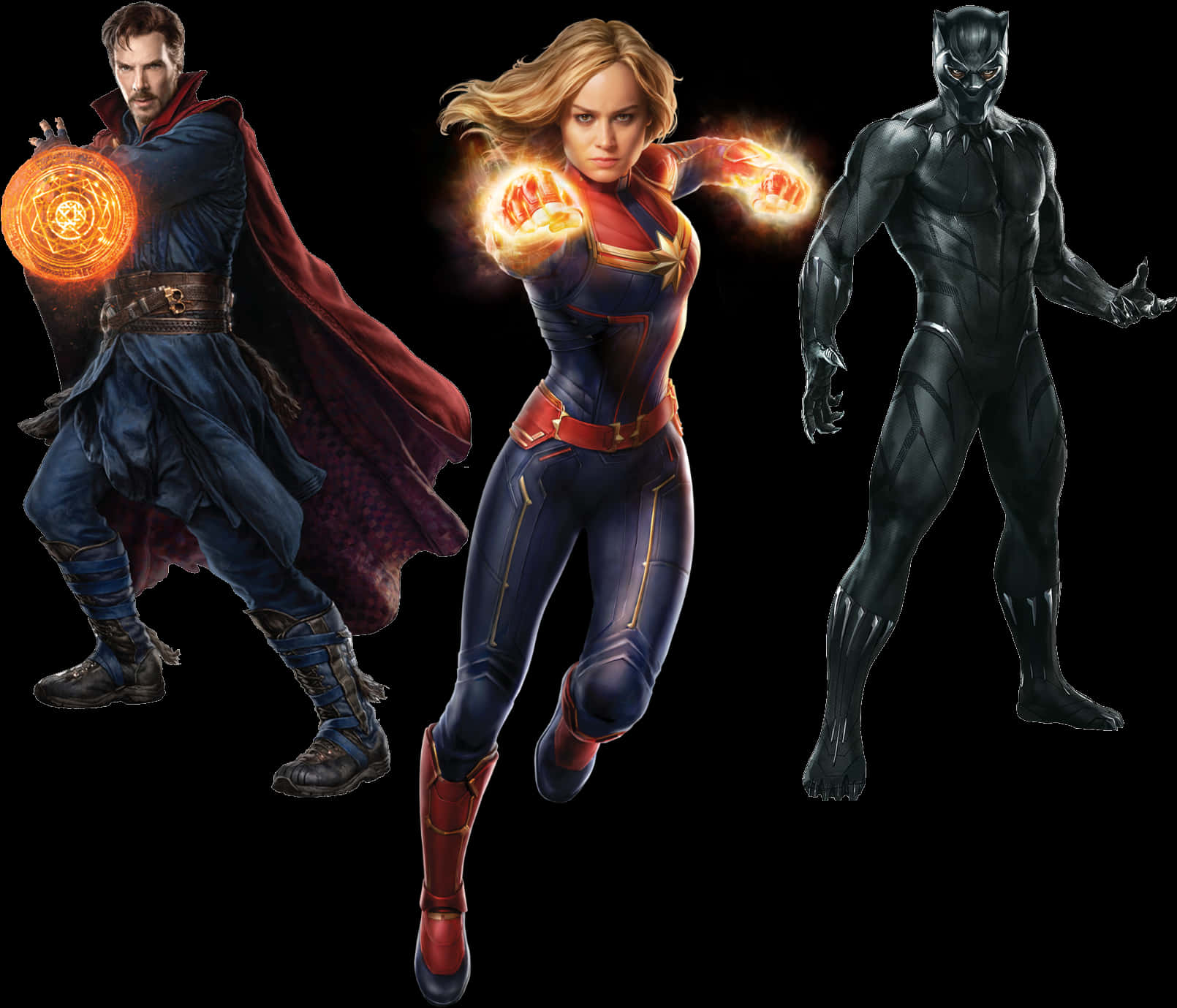 Marvel Heroes Triumvirate PNG with transparent background