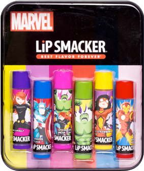 Marvel Lip Smacker Collection Pack PNG with transparent background