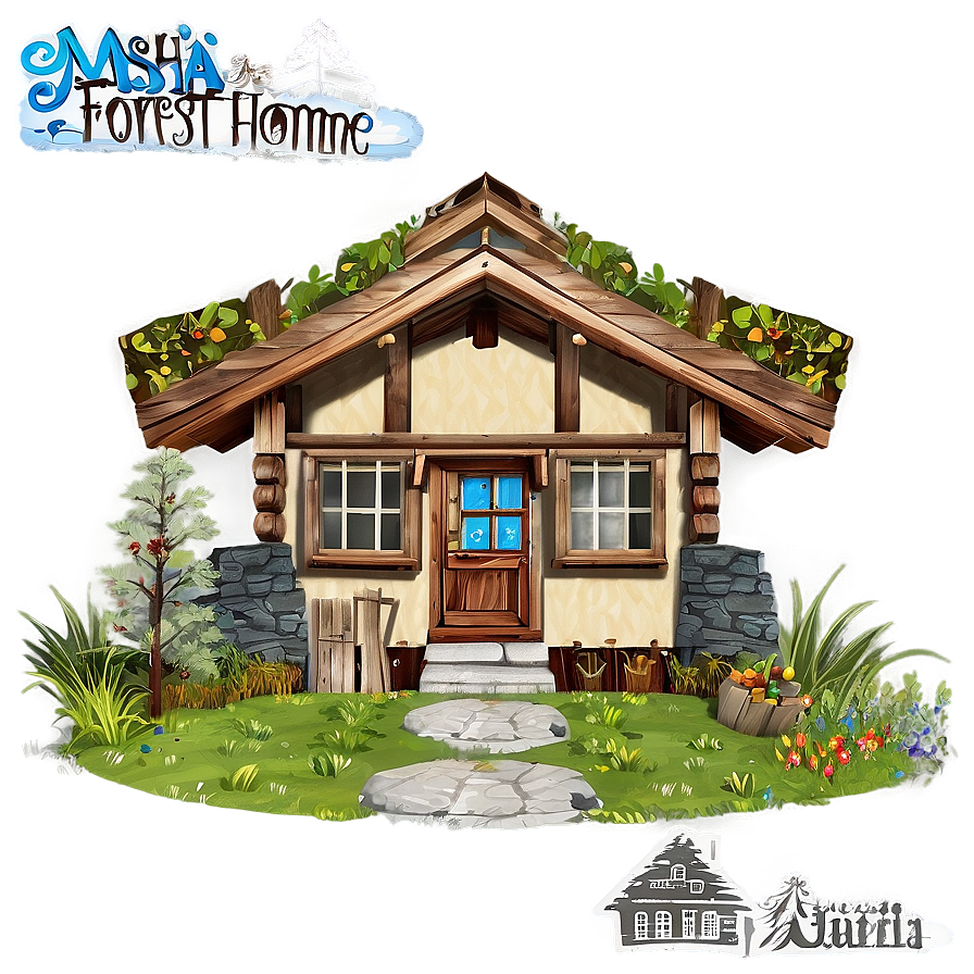 Masha's Forest Home Graphic Png Jkm