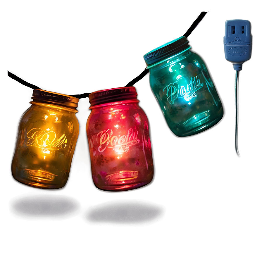 Mason Jar String Lights Png Oxg52