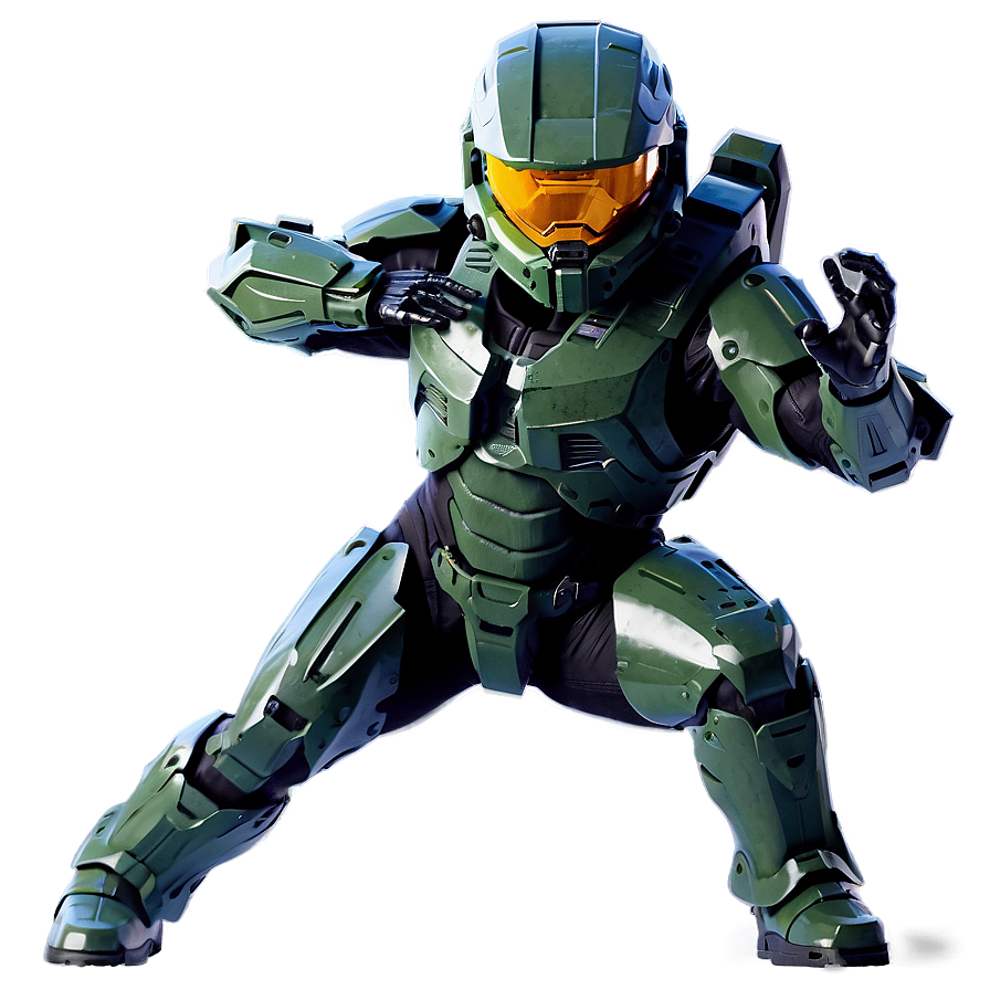 Master Chief Action Pose PNG 84 PNG with transparent background