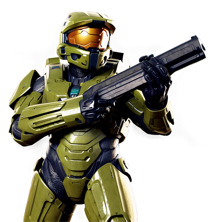 Master Chief Action Pose PNG 91 PNG with transparent background