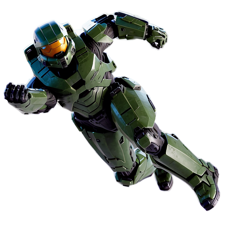 Master Chief Action Pose PNG eyt PNG with transparent background