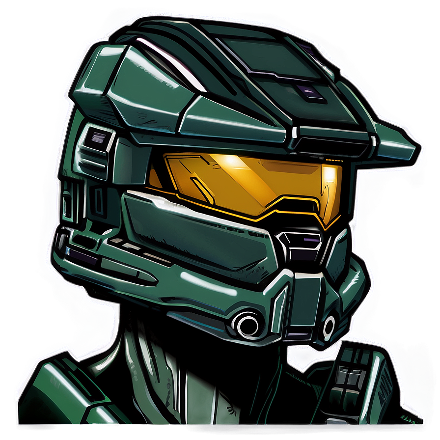 Master Chief Helmet Drawing Png Gfg15