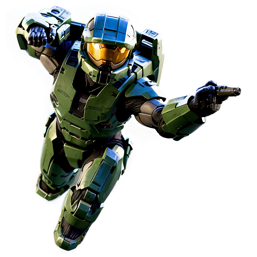 Master Chief Jumping Action Png 05212024