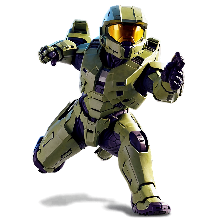 Master Chief Jumping Action Png Mex