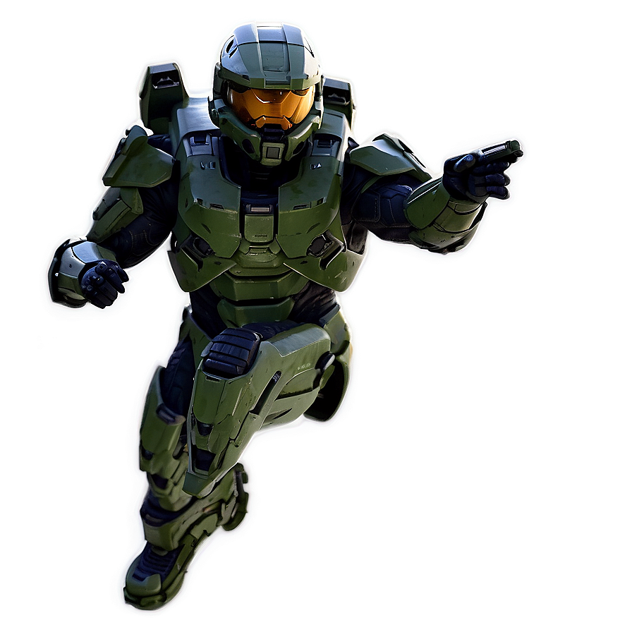 Master Chief Jumping Action Png Opu10