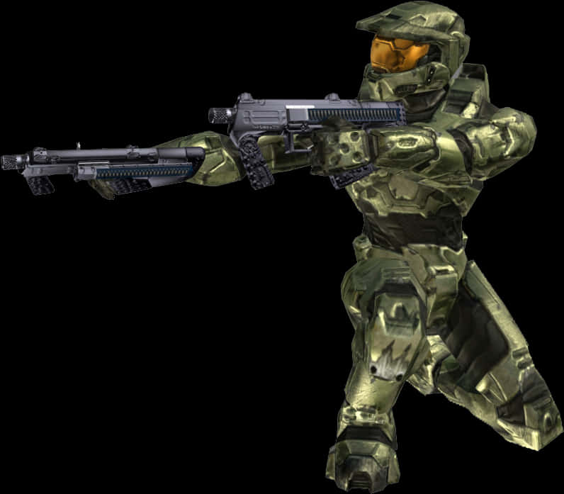 Master Chief With Assault Rifle