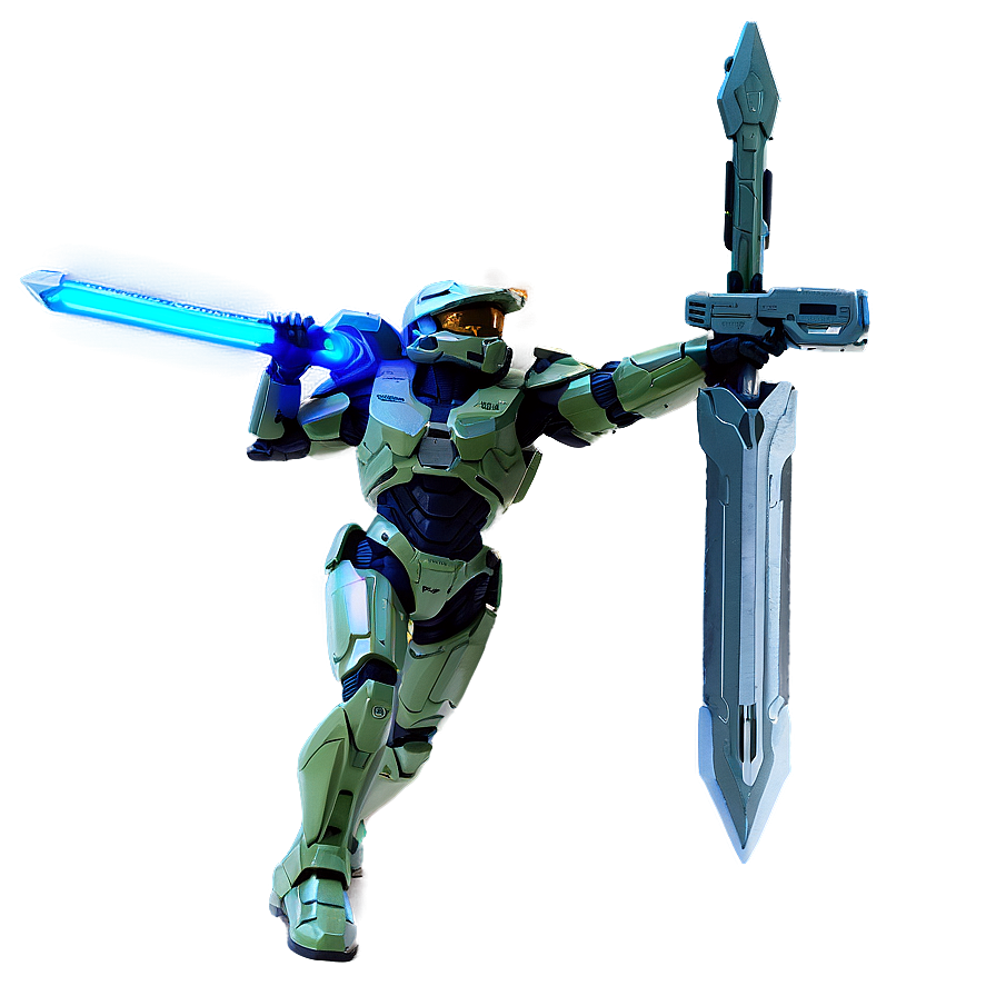 Master Chief with Energy Sword PNG 05212024 PNG with transparent background