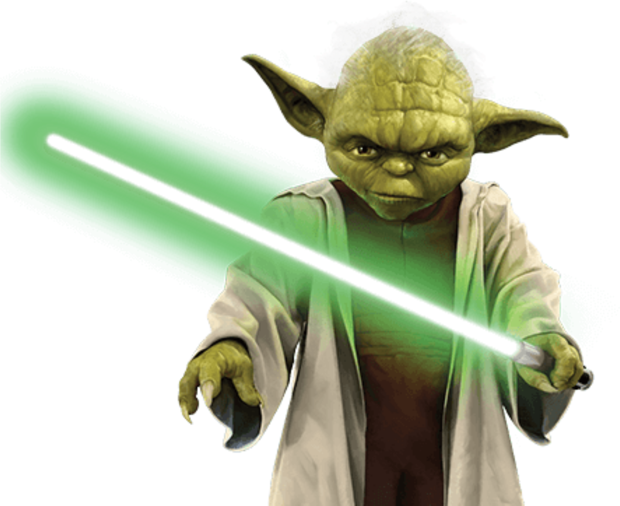 Master Yoda With Lightsaber.png