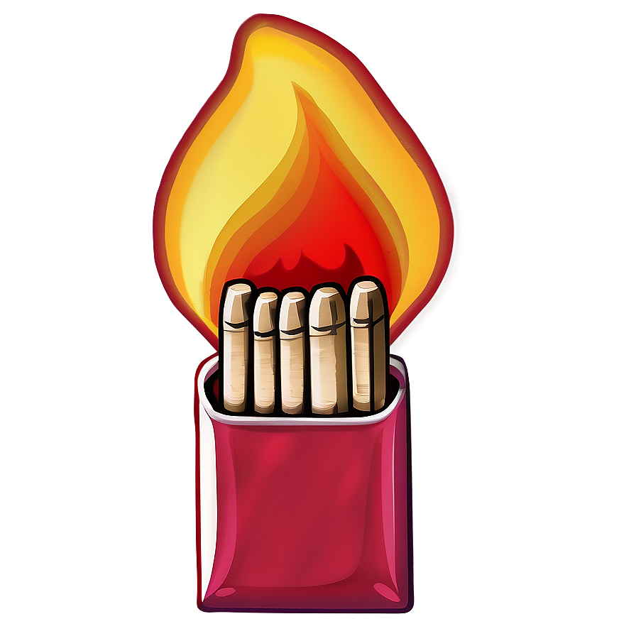 Matchbox Flame Art Png 12