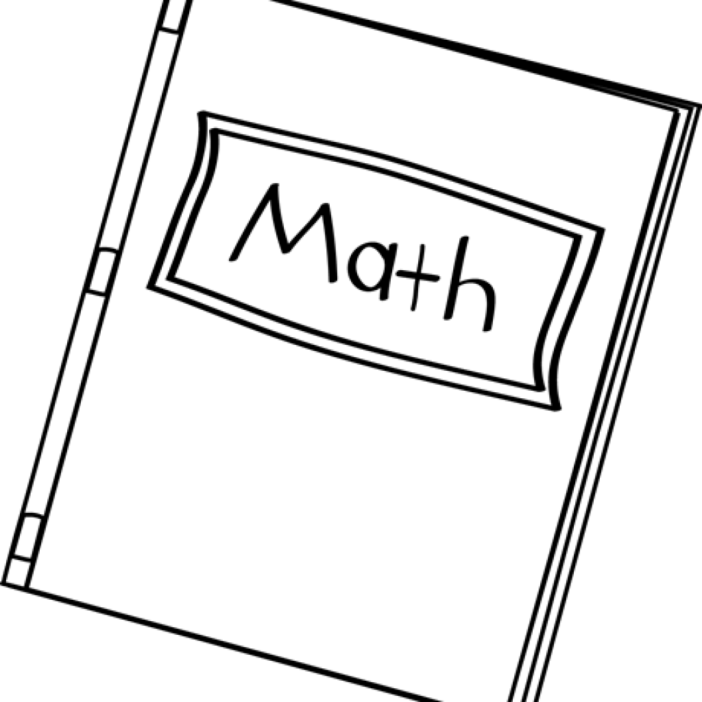 Math Clipart Black And - Math Book Png Cartoon, Transparent Png PNG with transparent background