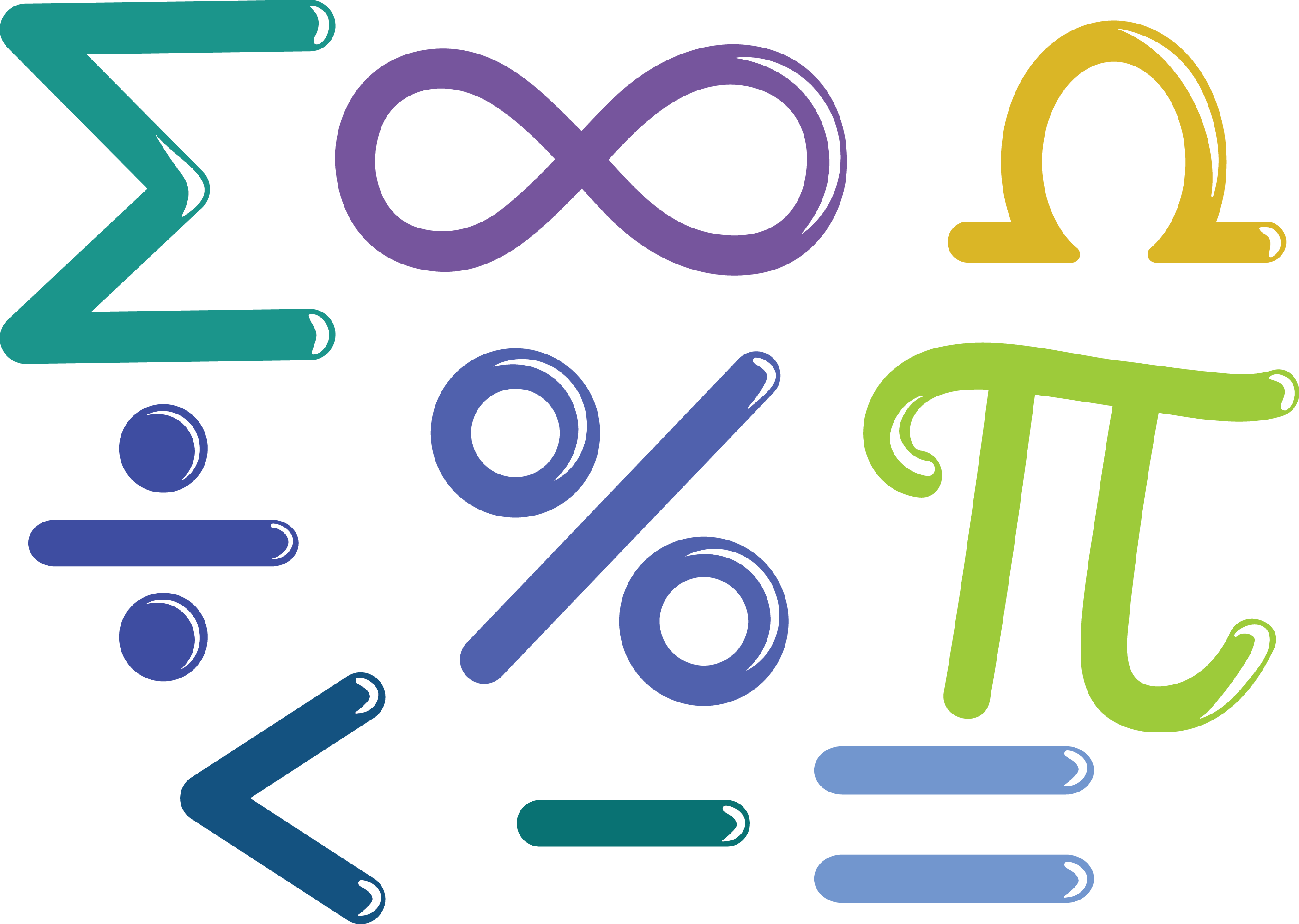 Mathematics Euclidean Vector Number Symbol - Math Symbols Clipart Png, Transparent Png PNG with transparent background