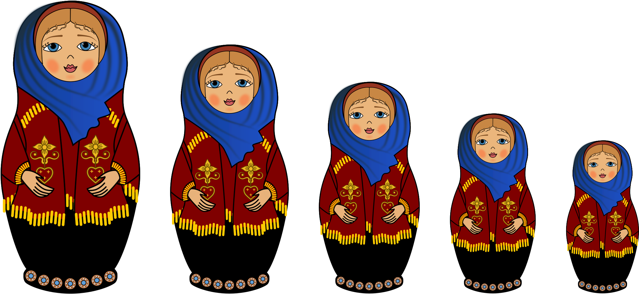 Clip Art Russian Nesting Dolls Text - Russian Nesting Dolls Png, Transparent Png PNG with transparent background