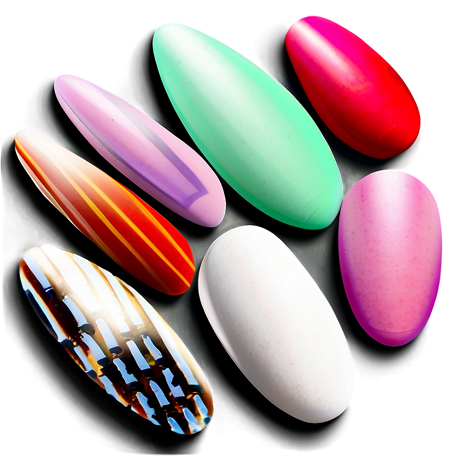 Matte Acrylic Nails Collection Png Vdr26