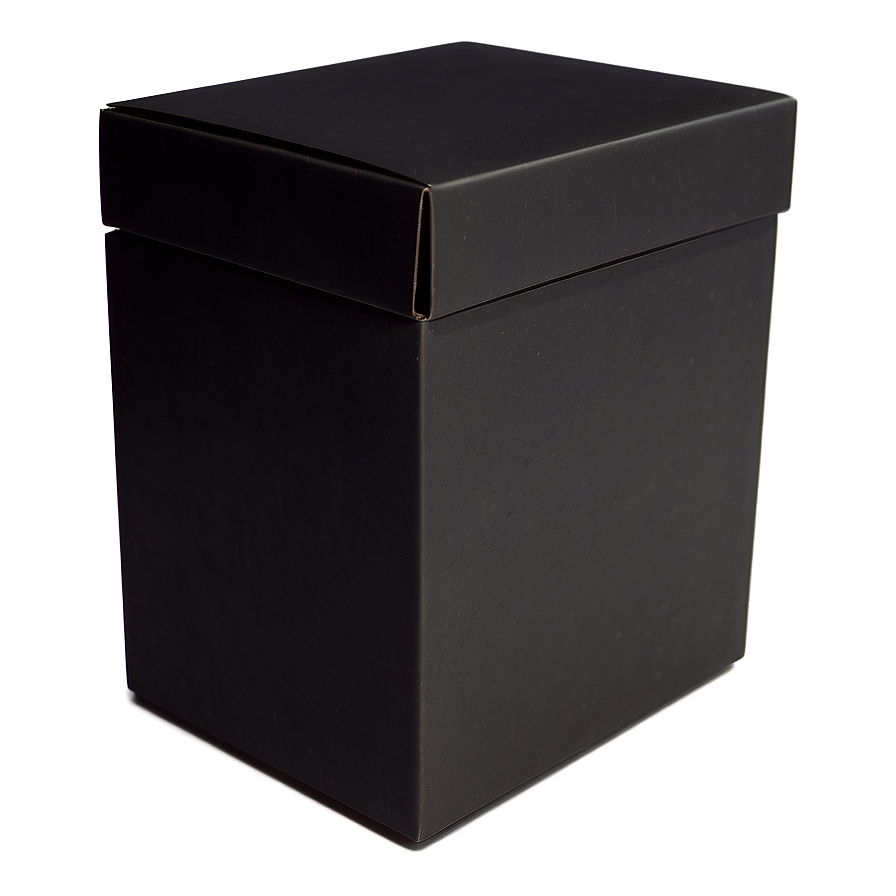 Matte Black Box PNG 05252024 PNG image with a transparent background, free high-resolution download