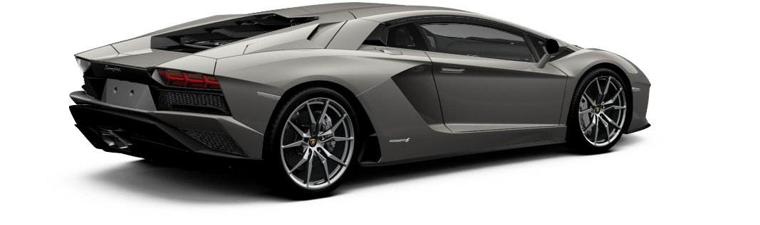 Matte Black Lamborghini Aventador Side View