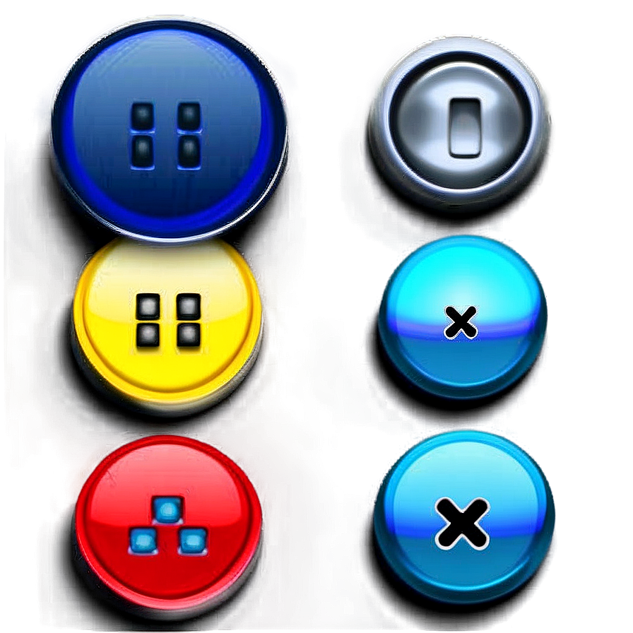 Matte Buttons Selection PNG 06262024 PNG with transparent background