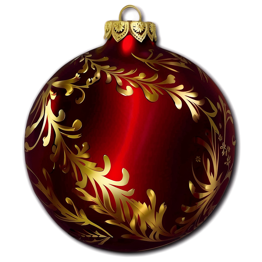 Matte Red Ornament Png 24