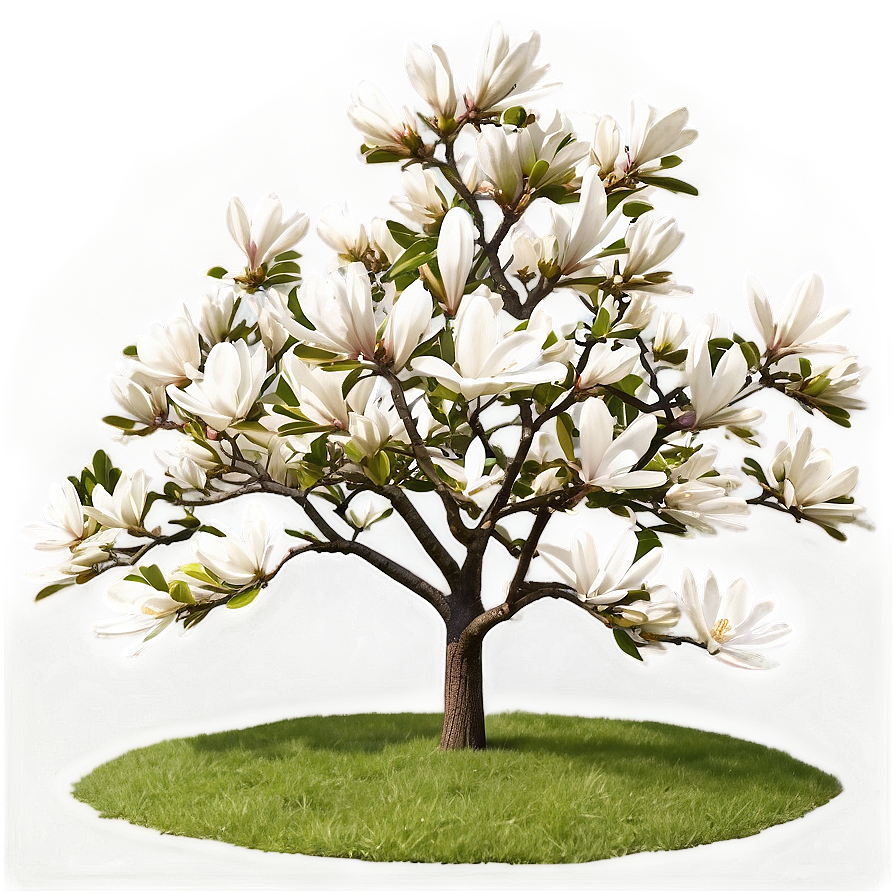 Mature Magnolia Tree Landscape PNG 06212024 PNG image with a transparent background, free high-resolution download