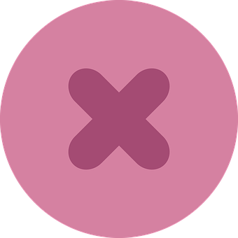 Mauve Circle Cross Icon PNG with transparent background