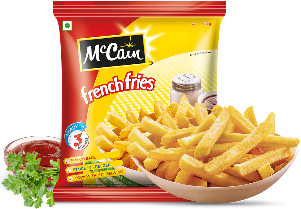 Mc Cain French Fries Package PNG with transparent background