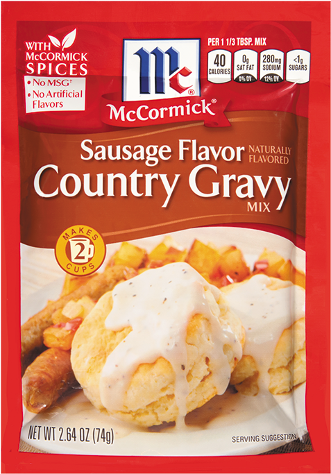 Sauage Flavor Country Gravy - Mccormick Country Style Gravy, HD Png Download PNG image with a transparent background, free high-resolution download