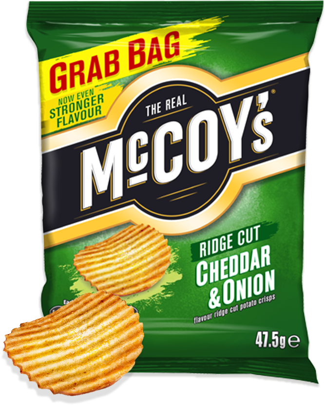 Mc Coy's Cheddar Onion Crisps Package