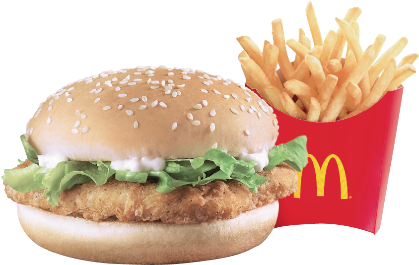 Mc Donalds Chicken Sandwichand Fries