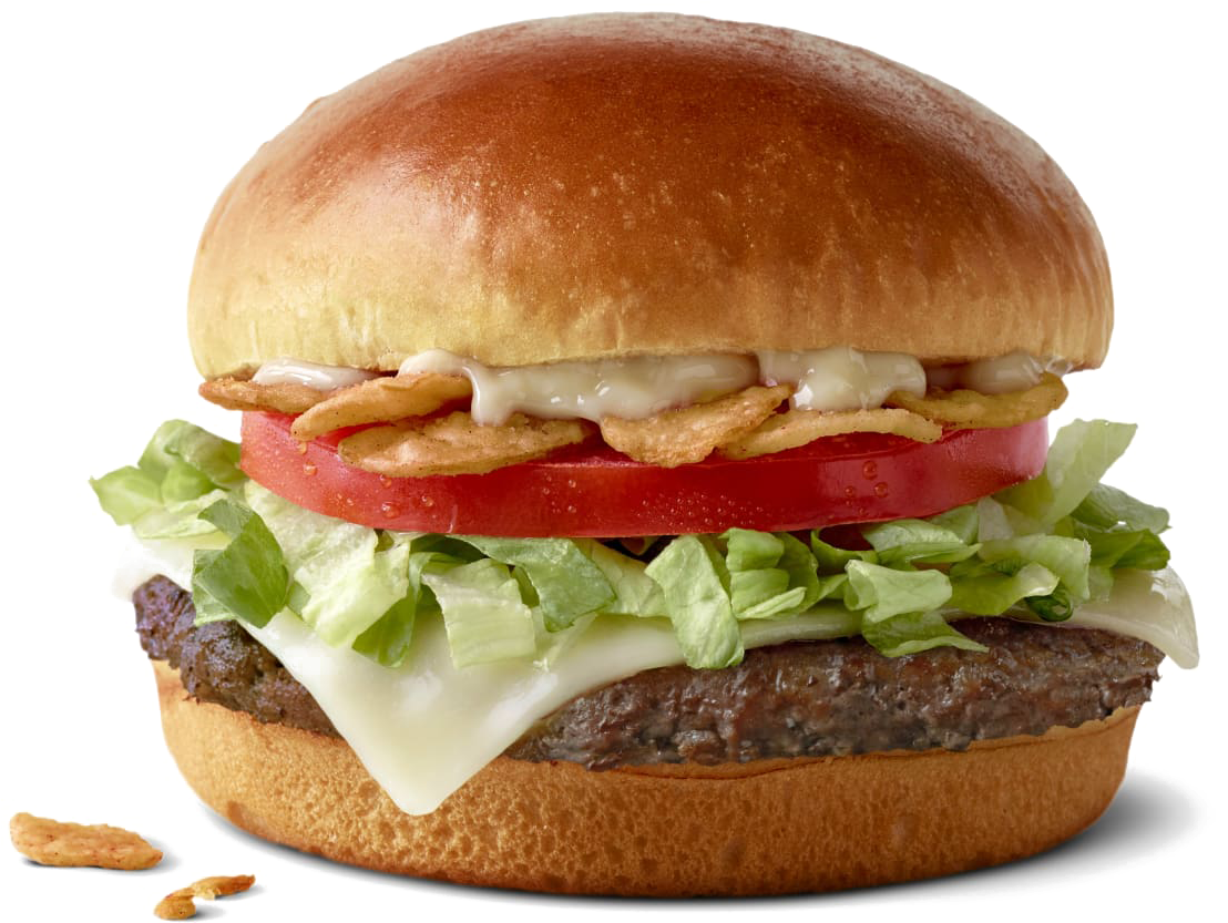 Mcdonalds Burger Transparent Image - Mcdonald's Garlic White Cheddar Burger, HD Png Download PNG with transparent background