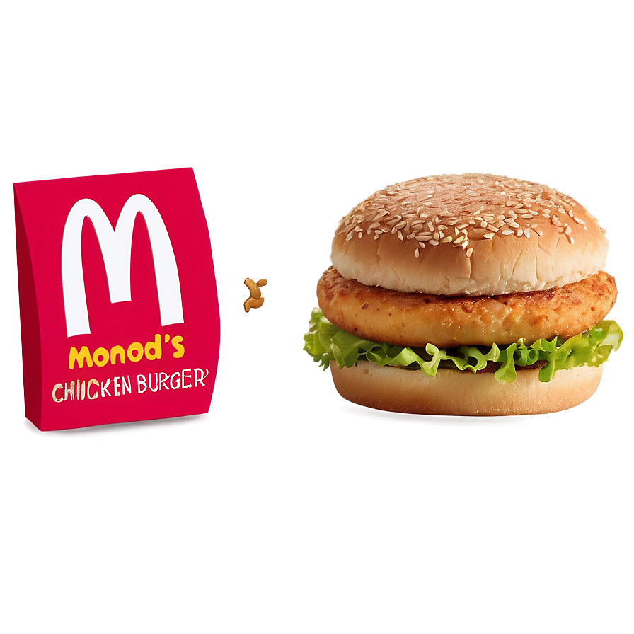 Mcdonalds Junior Chicken Burger Png Pgd