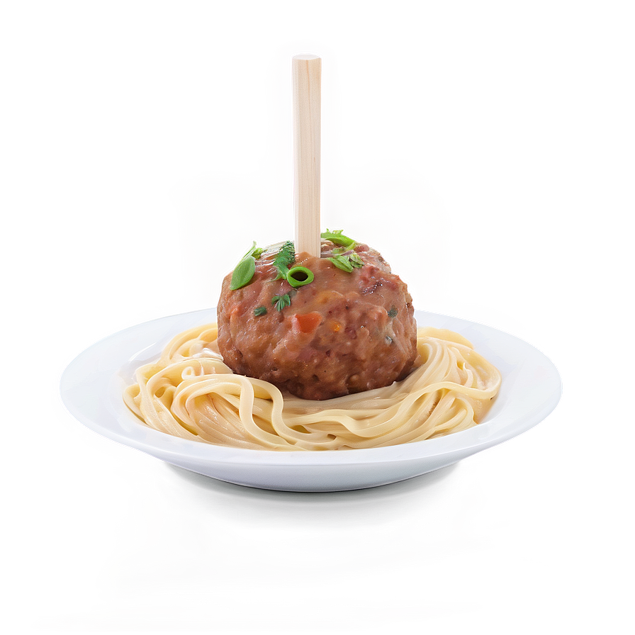 Meatball With Noodles Png 06242024