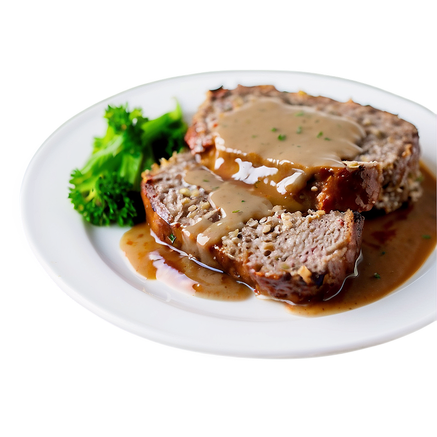 Meatloaf with Mushroom Gravy PNG ttx PNG with transparent background