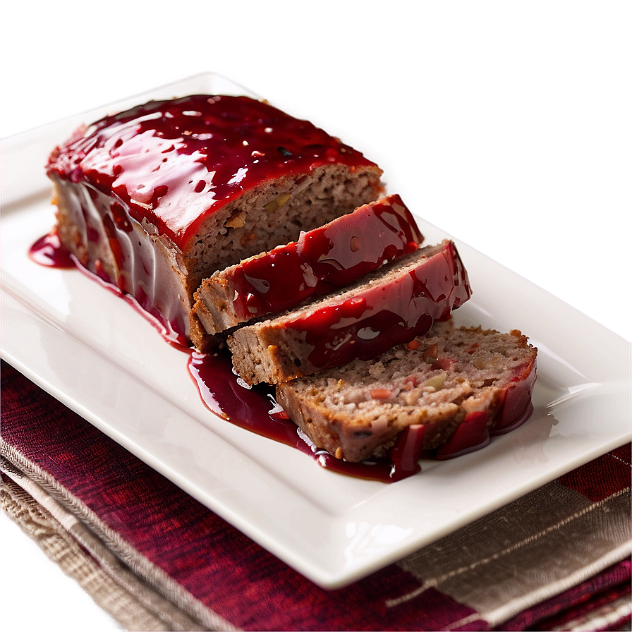 Meatloaf with Red Wine Glaze PNG qgr PNG with transparent background