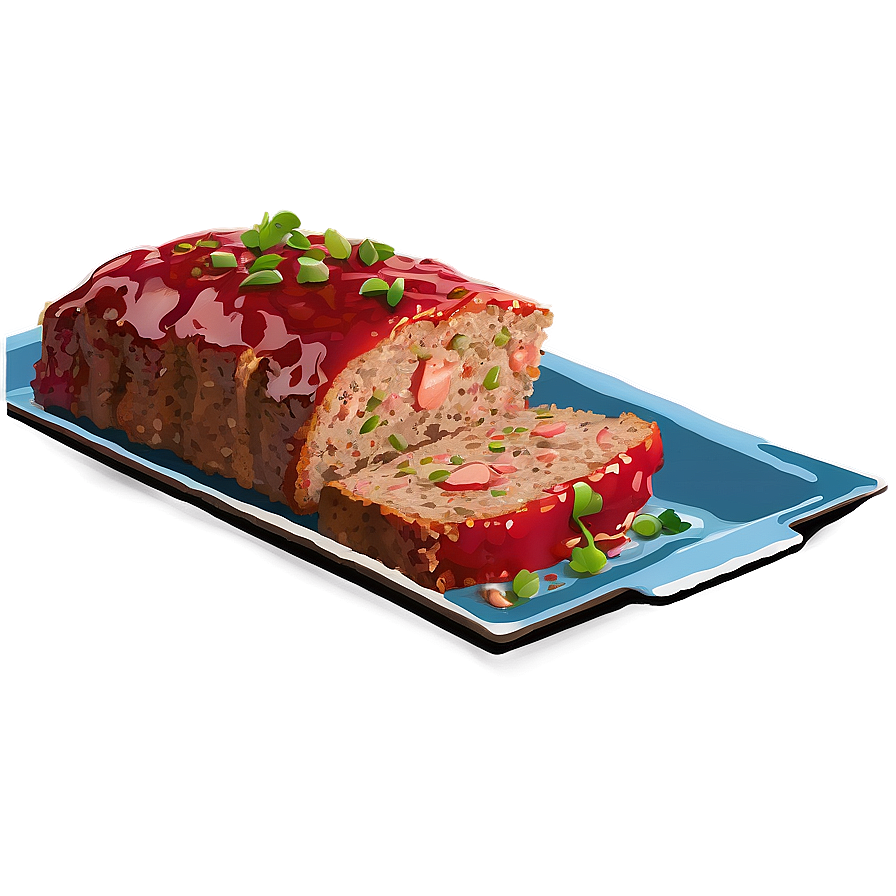 Meatloaf with Tangy Sauce PNG 06272024 PNG with transparent background