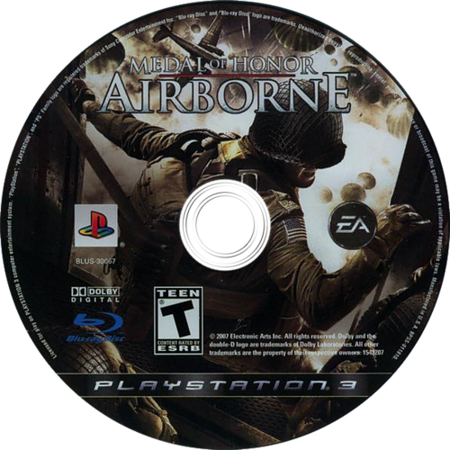 Medalof Honor Airborne P S3 Game Disc