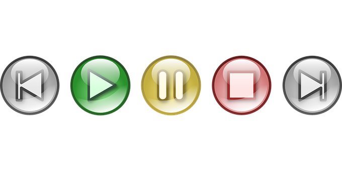 Media Playback Buttons Set PNG with transparent background
