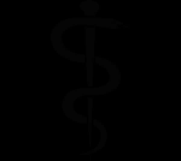 Medical Caduceus Symbol Black Background