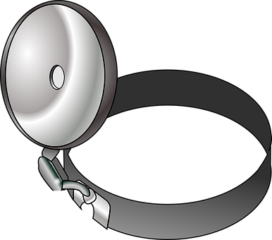 Medical Head Mirror Vector PNG with transparent background